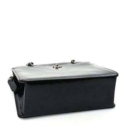 Chanel Glazed Calfskin Shoulder Bag  Black 3 of 9