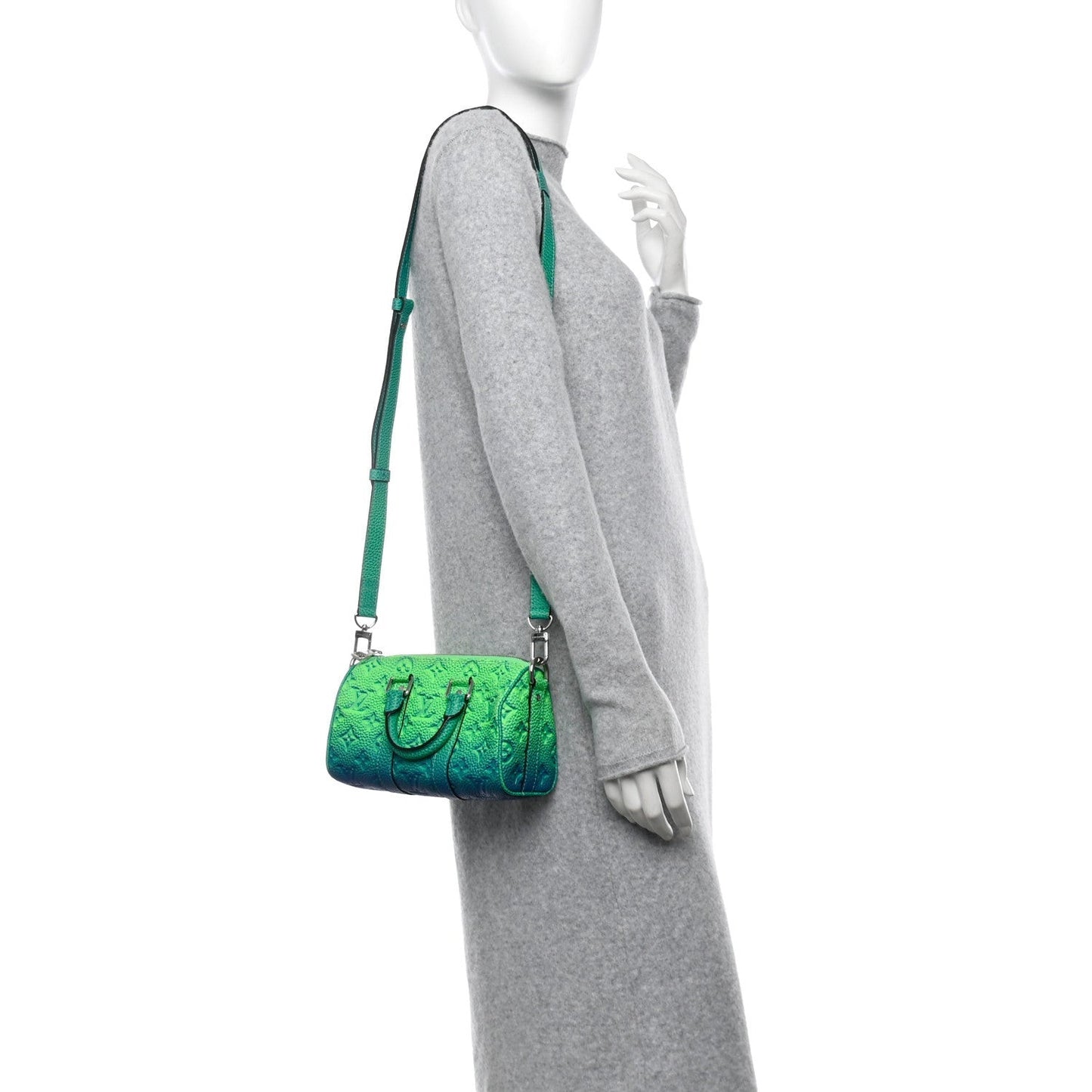 Taurillon Illusion Keepall XS Bleu Vert