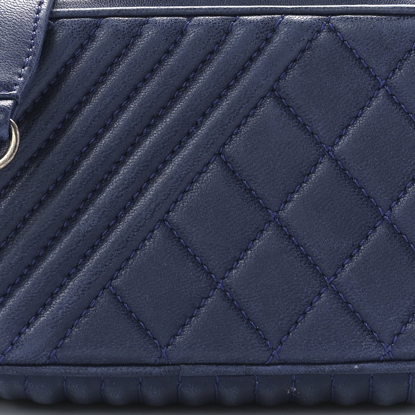 Lambskin Quilted Mini Coco Boy Camera Bag Blue