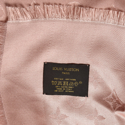 Louis Vuitton Silk Wool Monogram Shawl Natural 3 of 4
