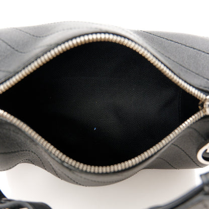 Gucci Sakai Be Green Calfskin Diagonal Stitched Mini Blondie Barrel Shoulder Bag Black 5 of 7