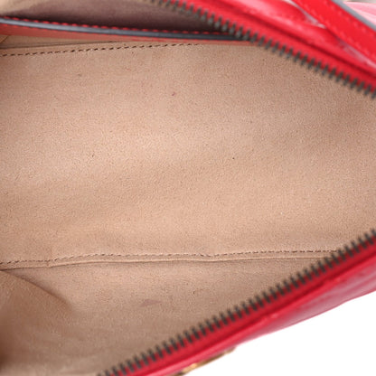 Gucci Calfskin Matelasse Chevron GG Marmont Sling Shoulder Bag  Rosso 4 of 7