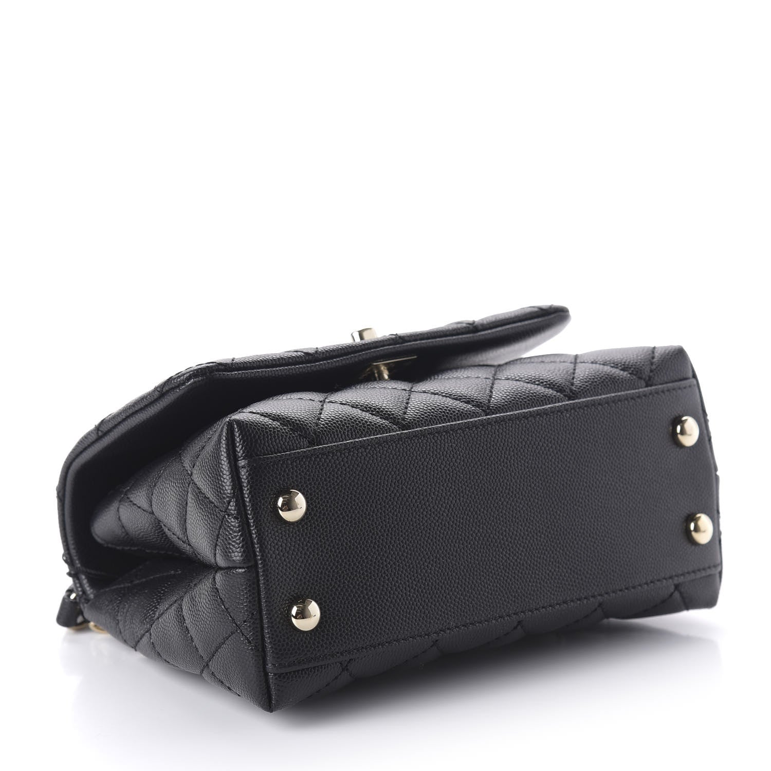 Chanel Caviar Quilted Extra Mini Coco Handle Flap Black 4 of 11