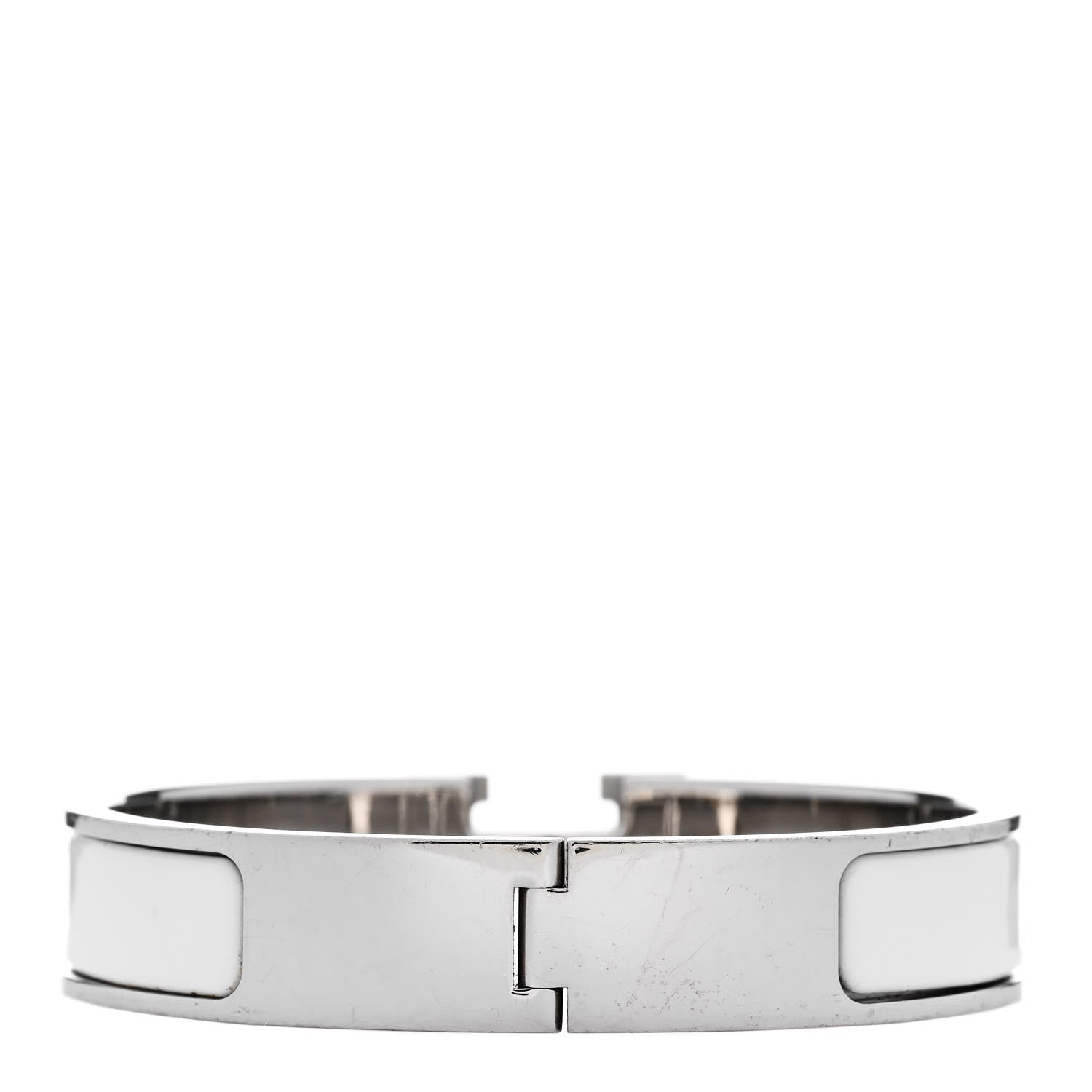 Hermes Enamel Narrow Clic Clac H Bracelet PM White 3 of 4