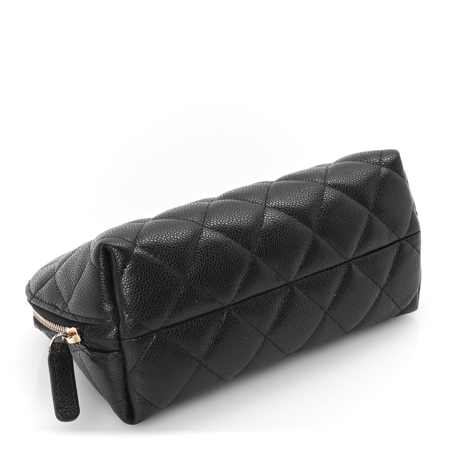 Caviar Quilted Cosmetic Case Black