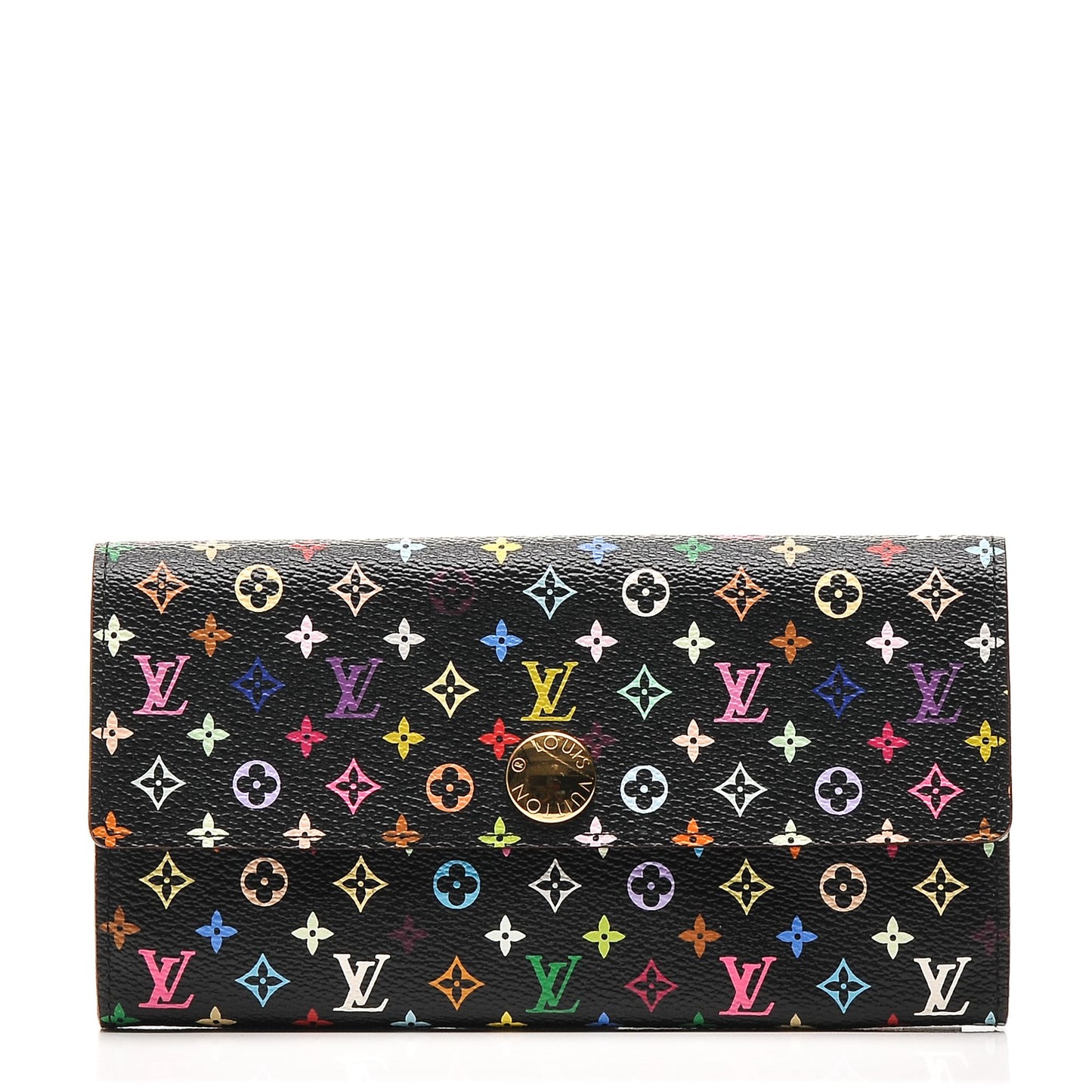 Monogram Multicolor Sarah Wallet Black Violet