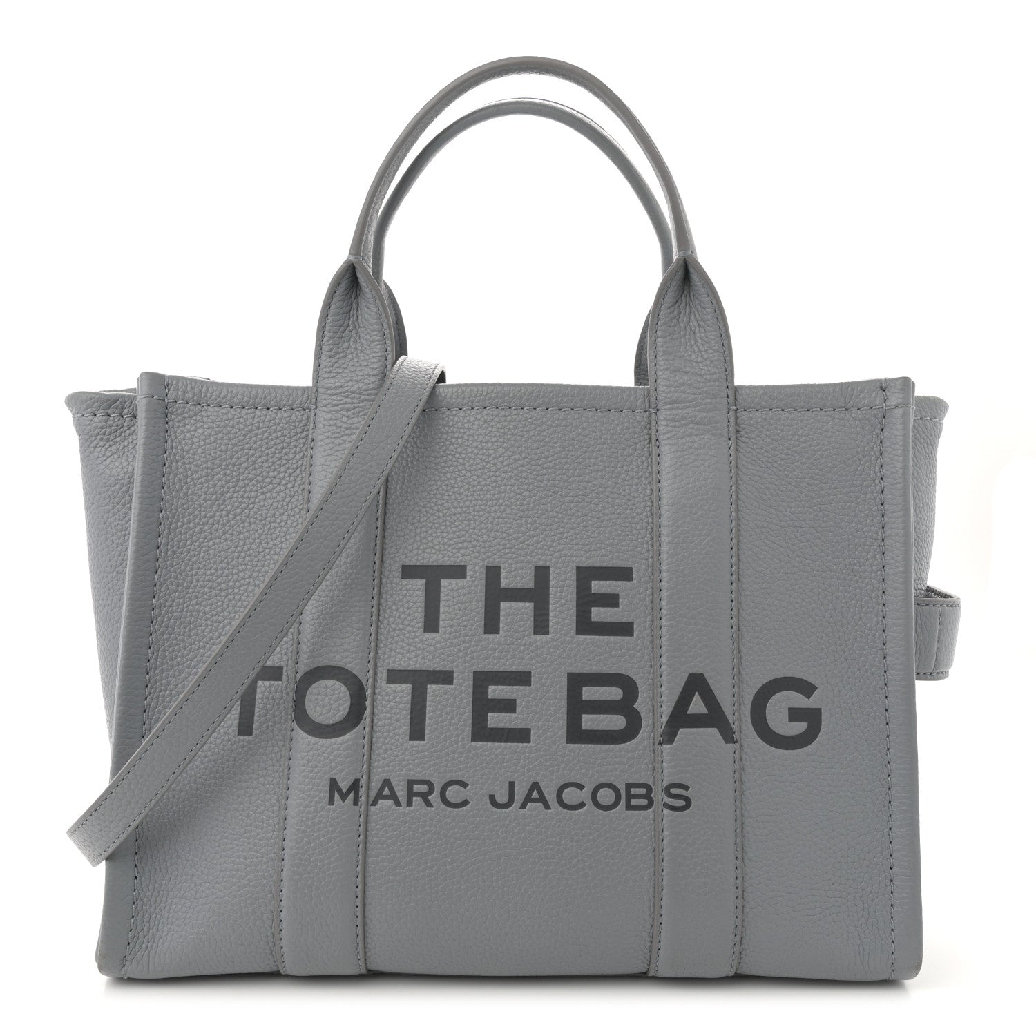 Marc Jacobs Grained Calfskin Medium The Tote Bag Grey 1 of 11