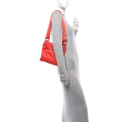 Prada Nylon Vela Flat Messenger Bag Corallo 2 of 7