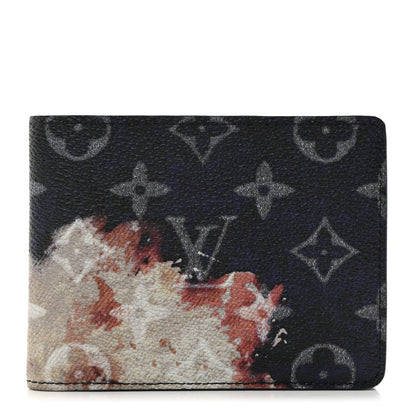 Louis Vuitton LOUIS VUITTON Monogram Bleach Multiple Wallet Ink Blue 1 of 7
