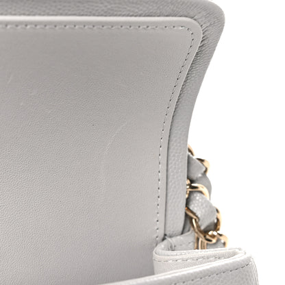 Chanel Caviar Quilted Small Double Flap Grey 11 of 12