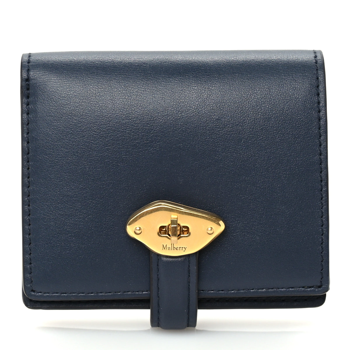 Mulberry High Gloss Leather Lana Compact Wallet Night Sky 1 of 7