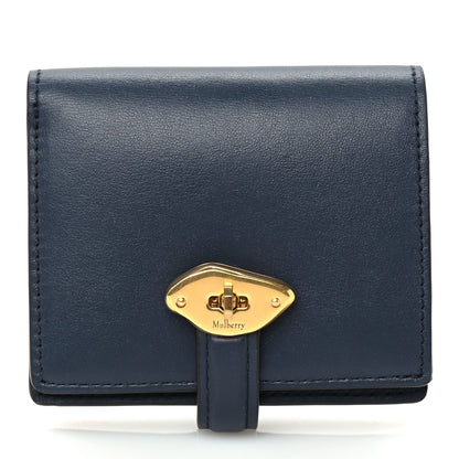 Mulberry High Gloss Leather Lana Compact Wallet Night Sky 1 of 7