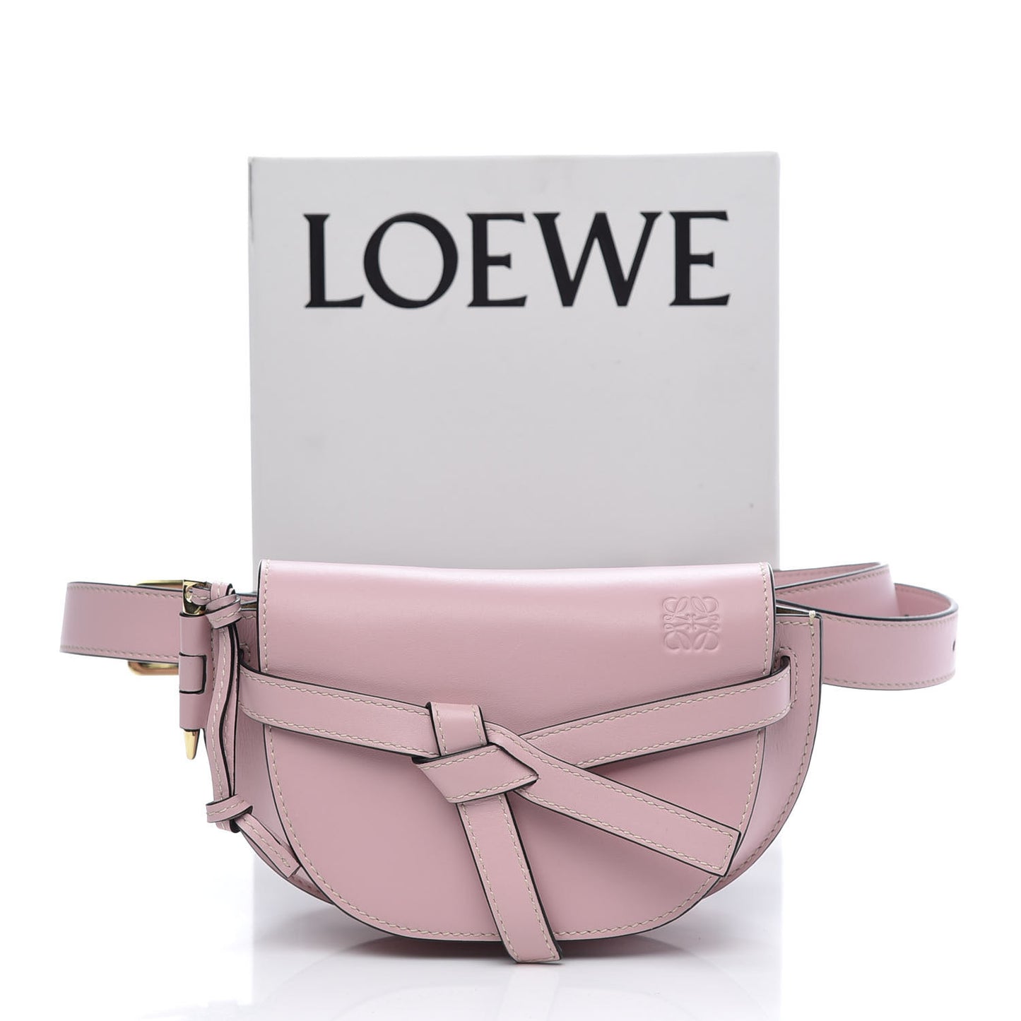 Calfskin Mini Gate Belt Bag Pastel Pink