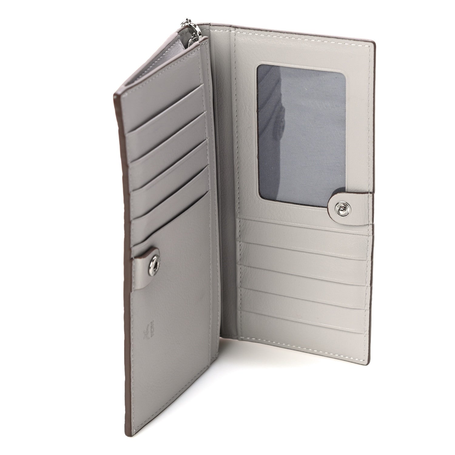 MCM Calfskin Ottomar Large Klara Two Fold Wallet Dove 5 of 11