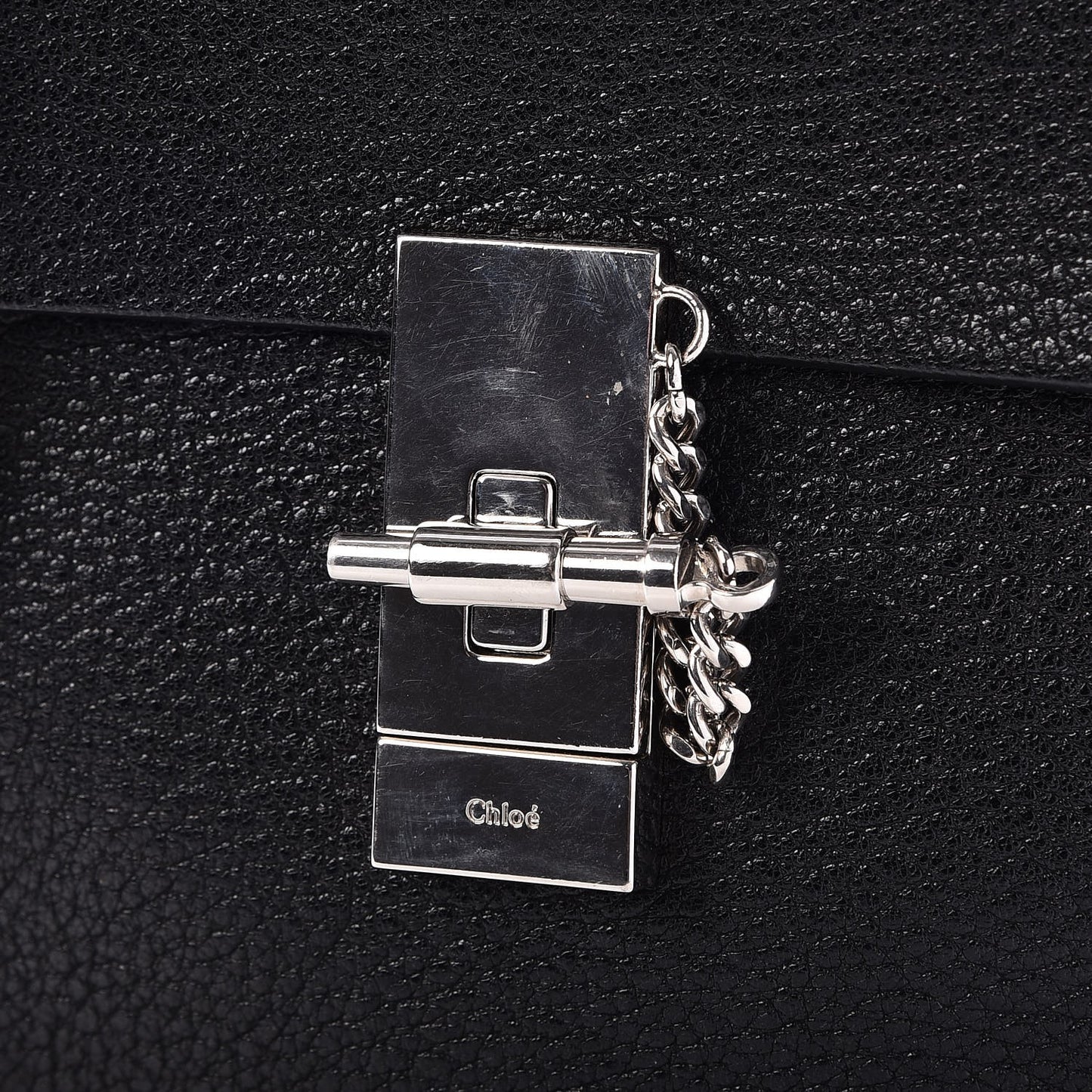 Grained Lambskin Mini Drew Shoulder Bag Black