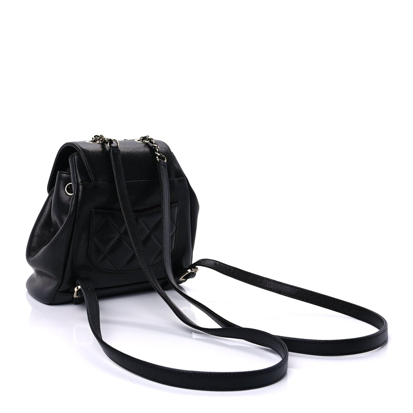 Caviar Quilted Mini Business Affinity Backpack  Black