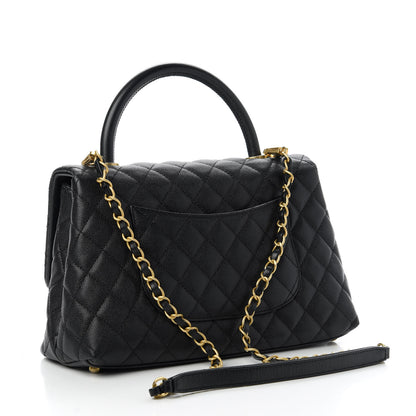 Chanel Caviar Quilted Small Coco Handle Flap Black 3 of 10