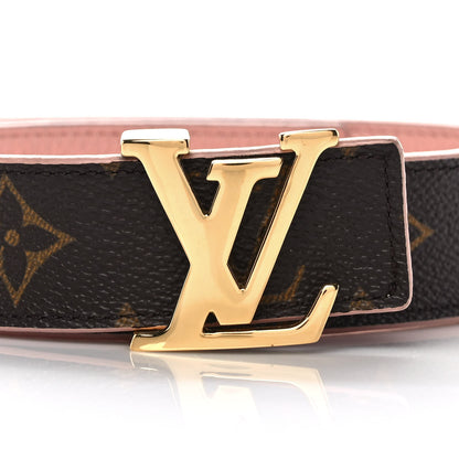 Louis Vuitton Calfskin Monogram 30mm LV Initiales Reversible Belt 80 32 Rose Poudre 4 of 5