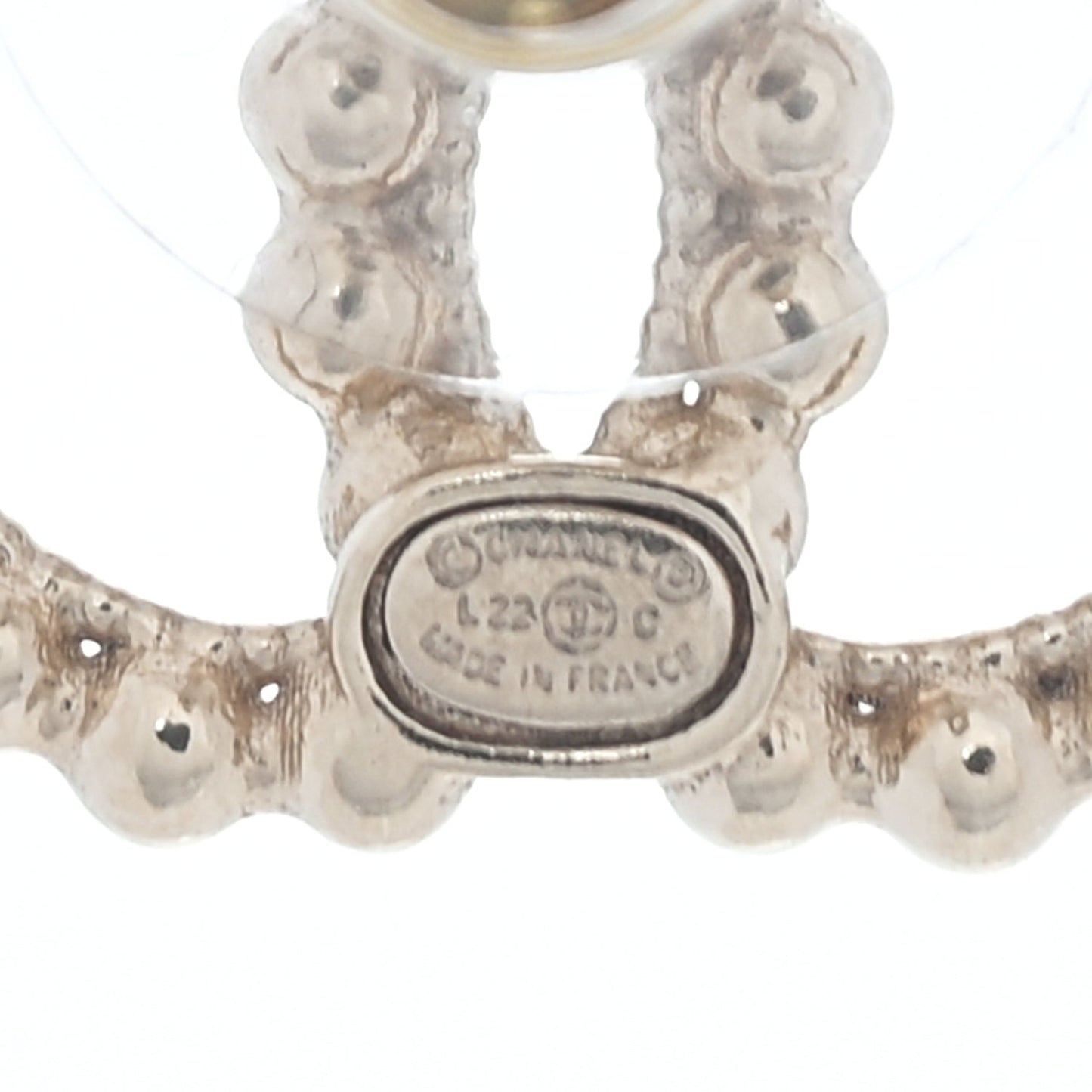 Studded CC Earrings Gold