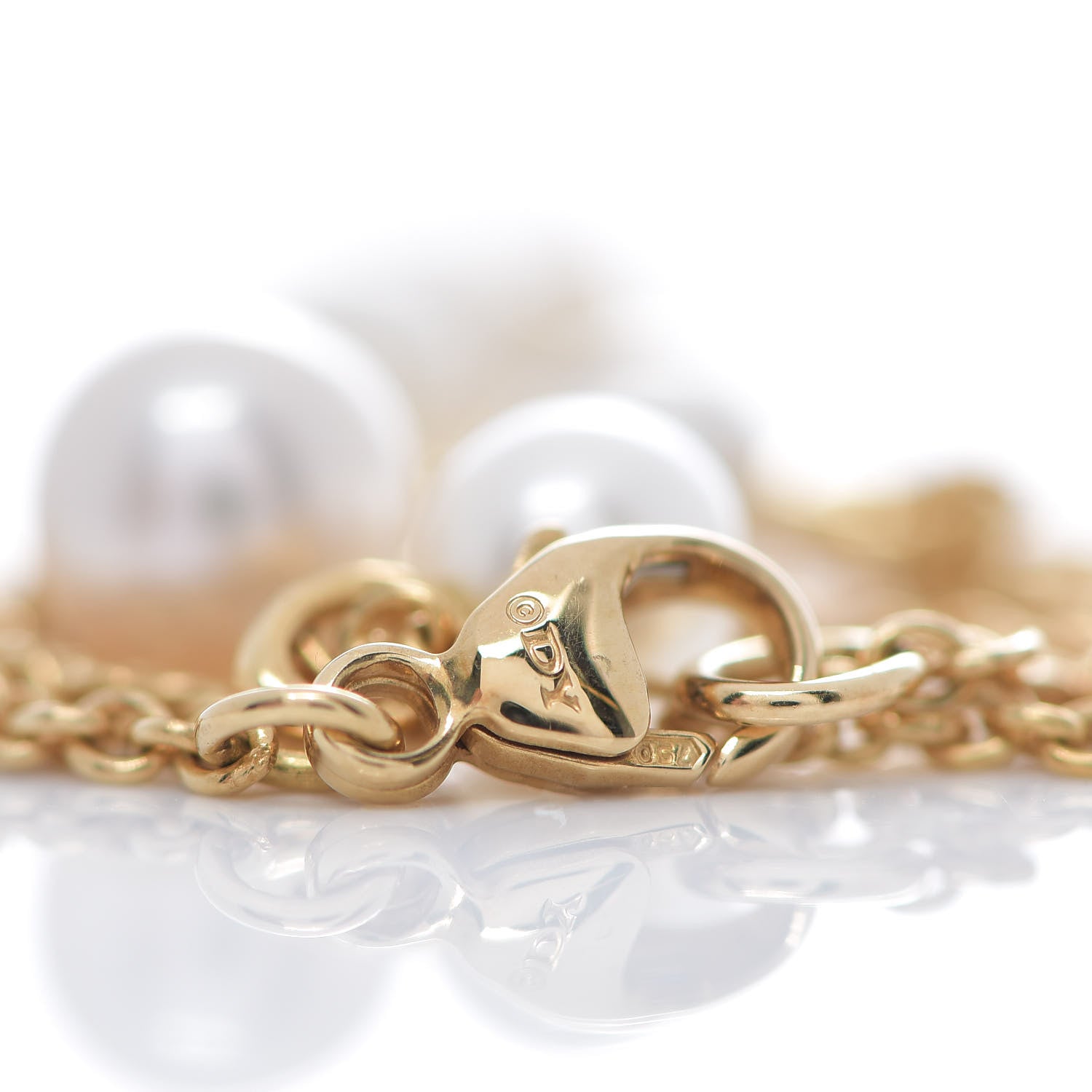 David Yurman 18K Yellow Gold Pearl Diamond Petite Perle Fringe Necklace 4 of 4