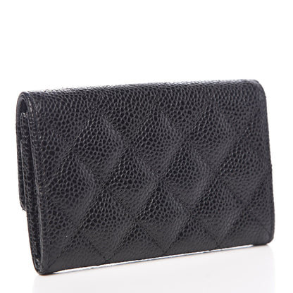 Chanel Caviar Quilted Flap Card Holder Black 2 of 14