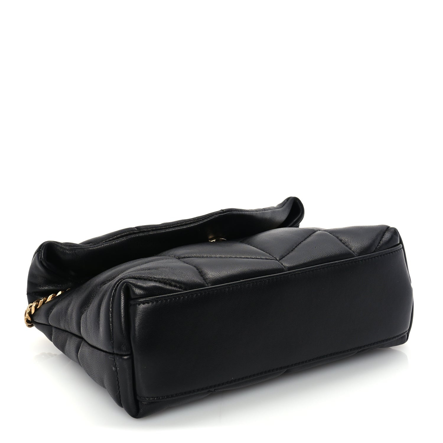 Saint Laurent Lambskin Quilted Toy Loulou Puffer Monogram Chain Satchel Black 7 of 8