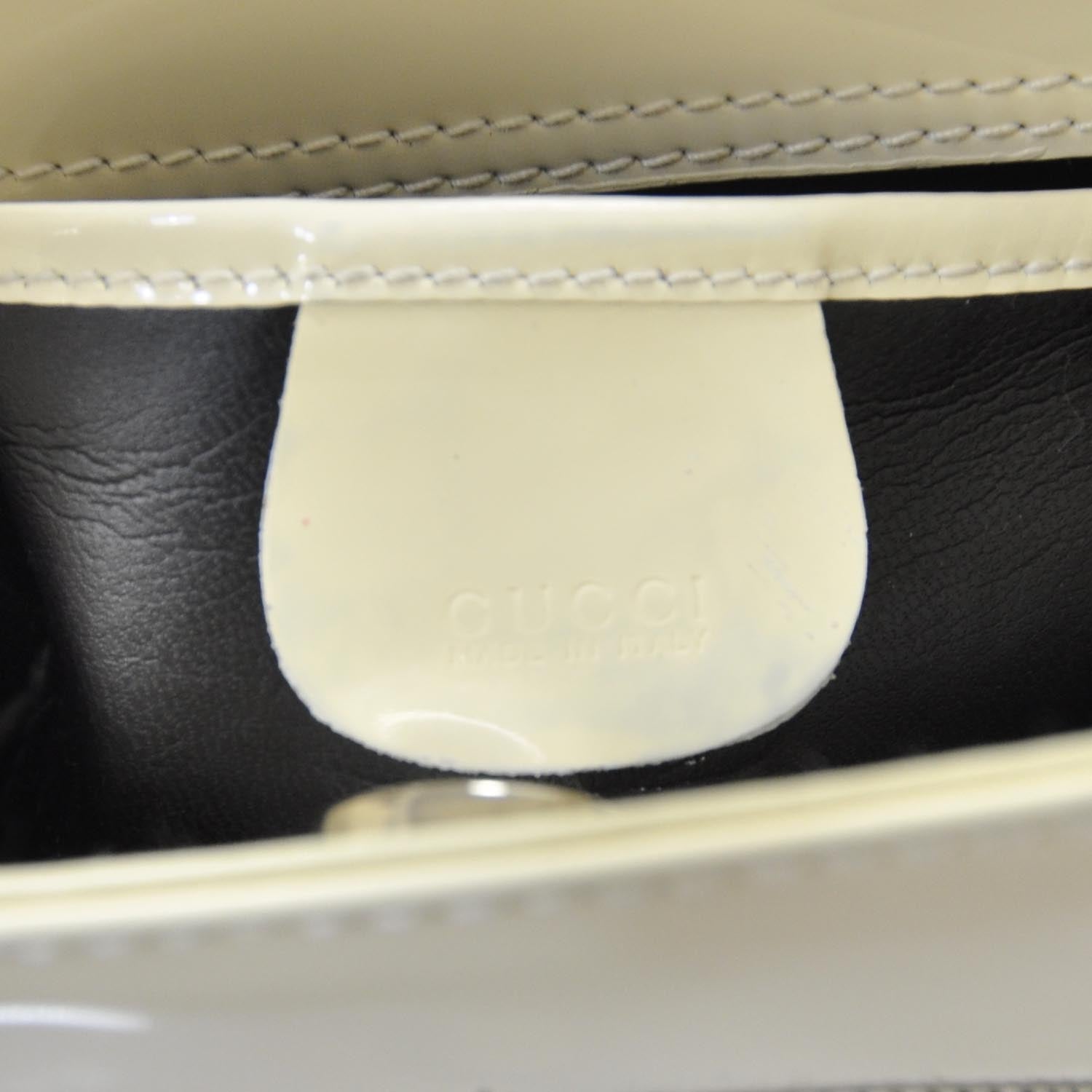 Gucci Patent Small GG Handbag Ivory 9 of 10