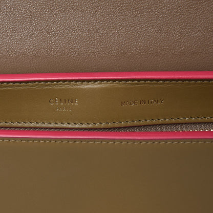 Celine Smooth Calfskin Small Bi-Color Trapeze Taupe Fuchsia 6 of 9