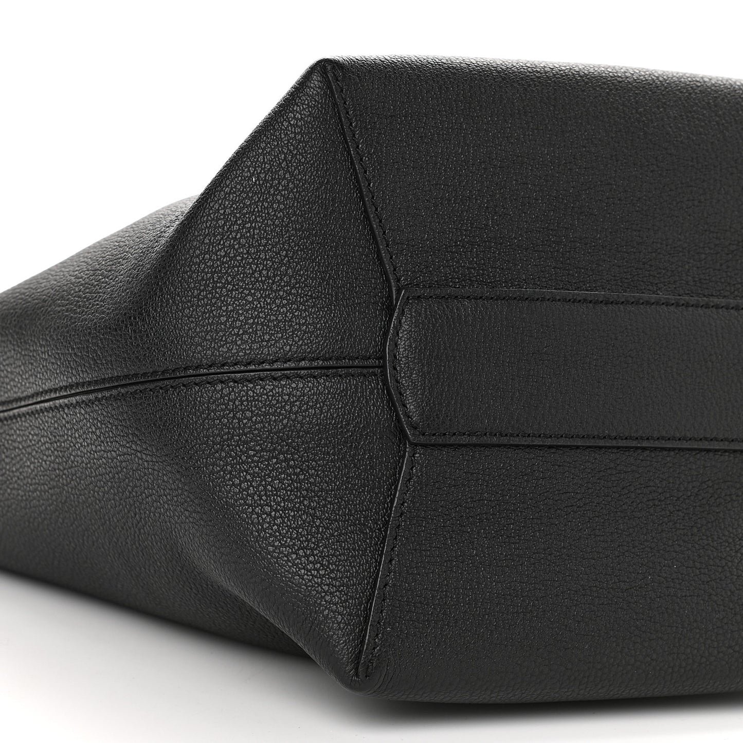 Grained Calfskin GV Bucket Bag Black