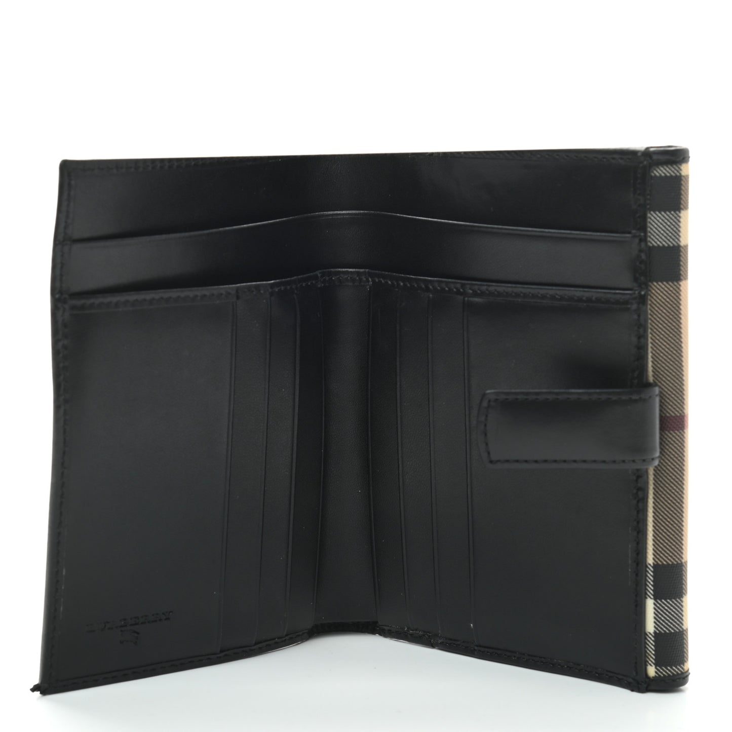 House Check Compact Wallet Black