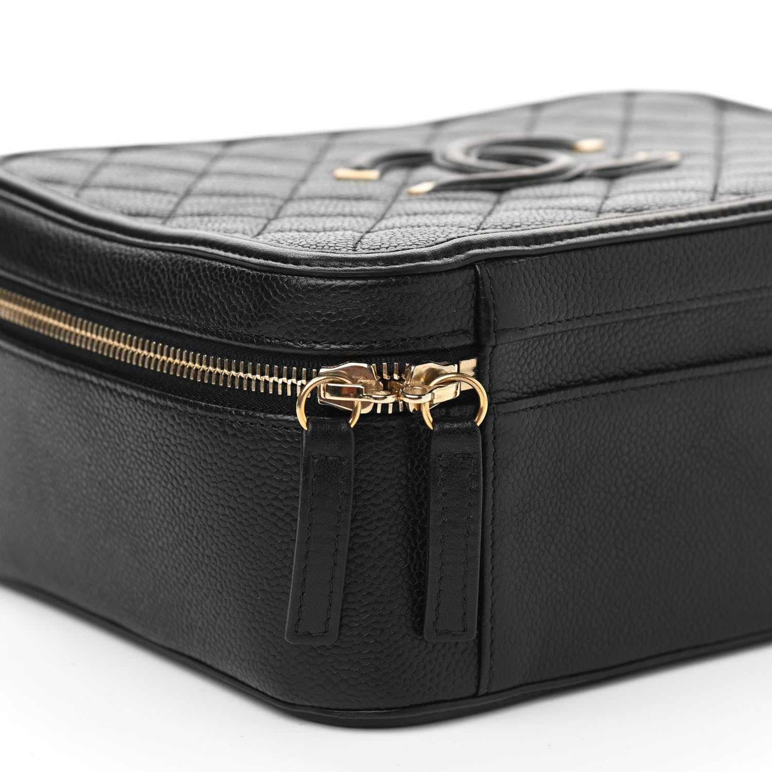 Chanel Caviar Quilted Large CC Filigree Vanity Case Black 10 of 11