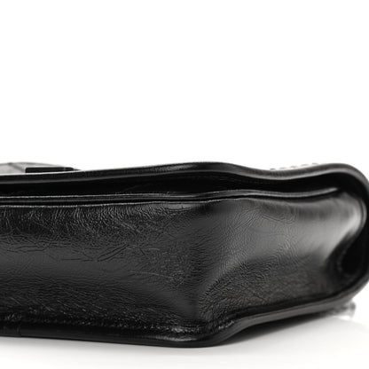 Saint Laurent Crinkled Calfskin Matelasse Monogram Niki Chain Wallet Black 9 of 10