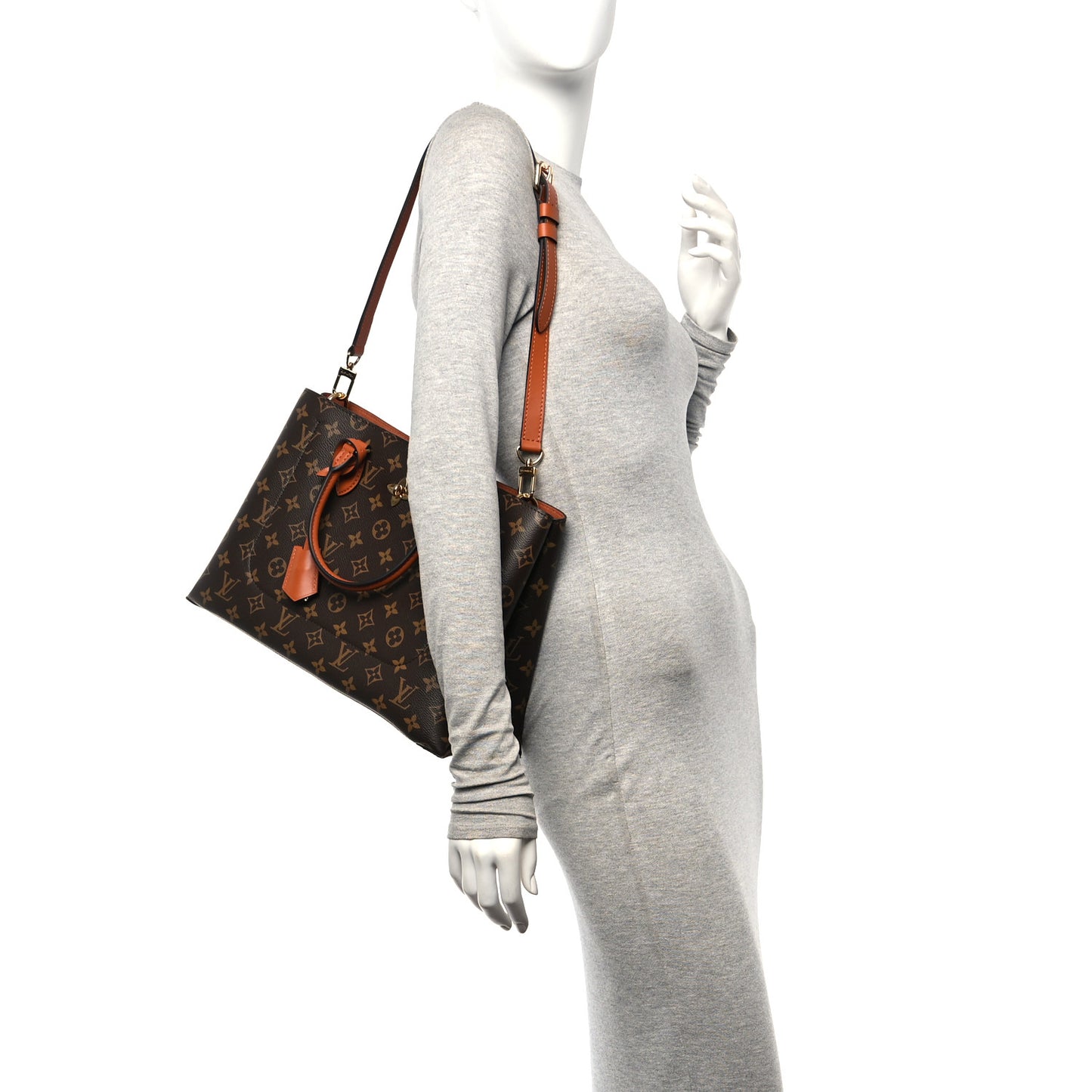 Monogram Flower Tote Caramel