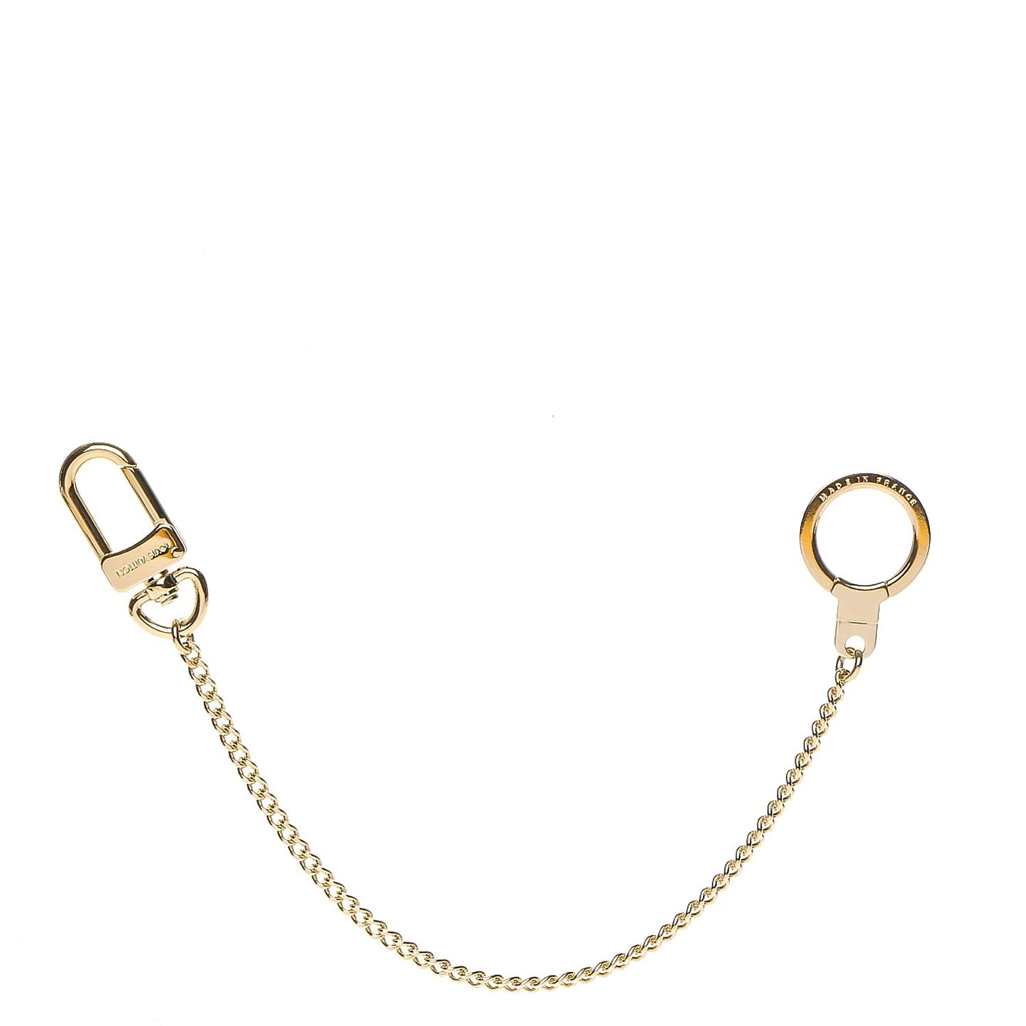 Metal Pochette Extender Key Ring Chain Gold