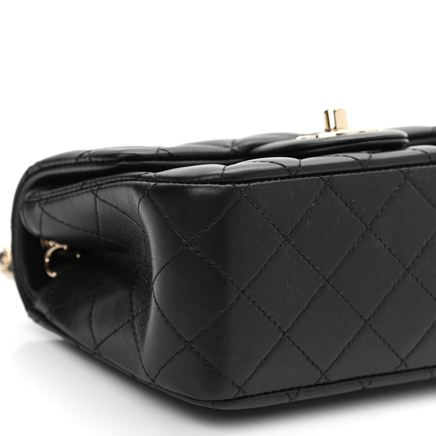 Chanel Lambskin Quilted Enamel Mini Pearl Crush Flap Black 9 of 10