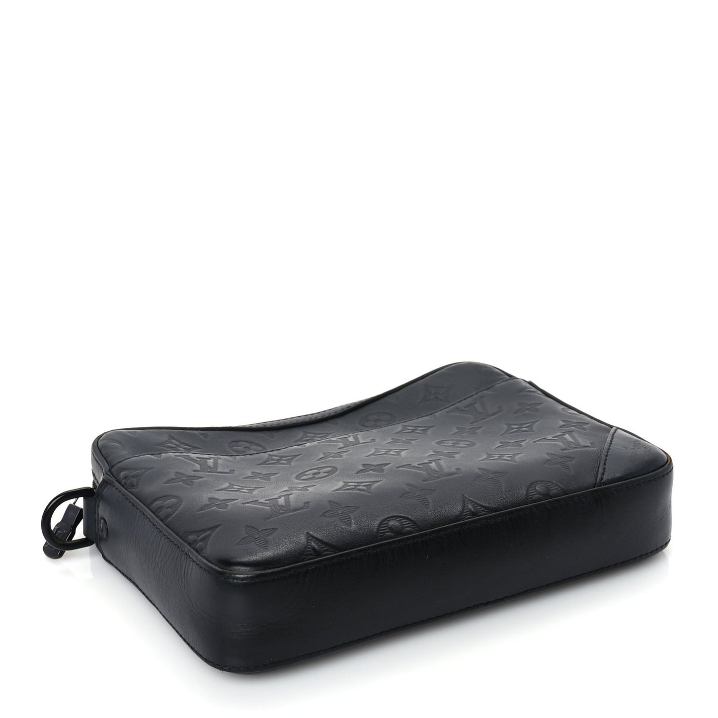 Calfskin Monogram Shadow Duo Messenger Black Black
