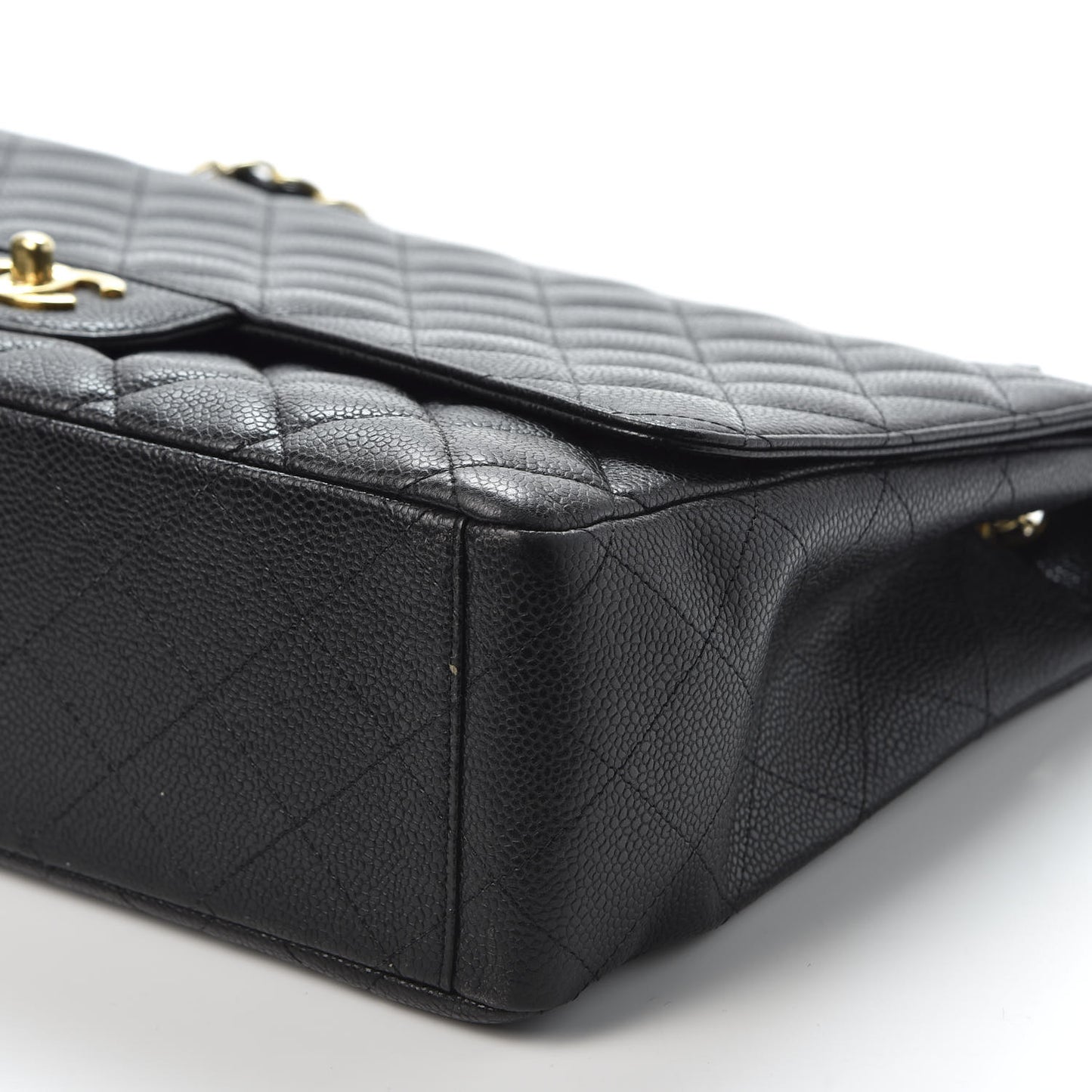 Caviar Quilted Maxi Single Flap Black