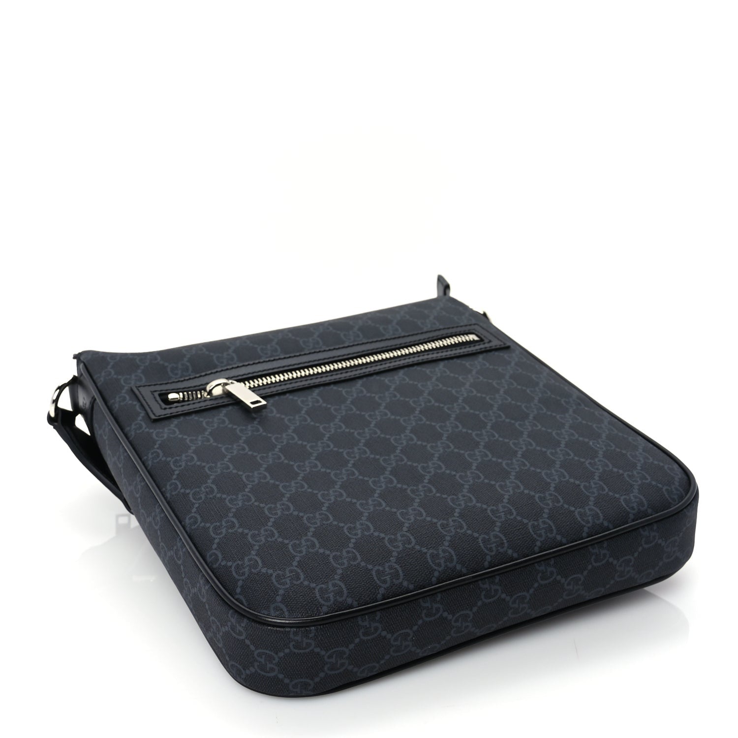 Gucci GG Supreme Monogram Web Messenger Bag  Black/Grey 3 of 8