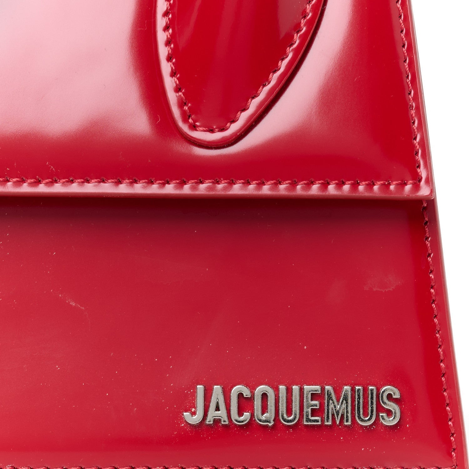 Jacquemus Glazed Calfskin Le Chiquito Boucle Moyen Red 7 of 7