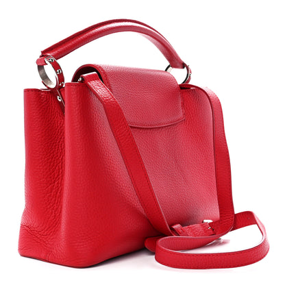 Louis Vuitton Taurillon Capucines PM Scarlet 2 of 10