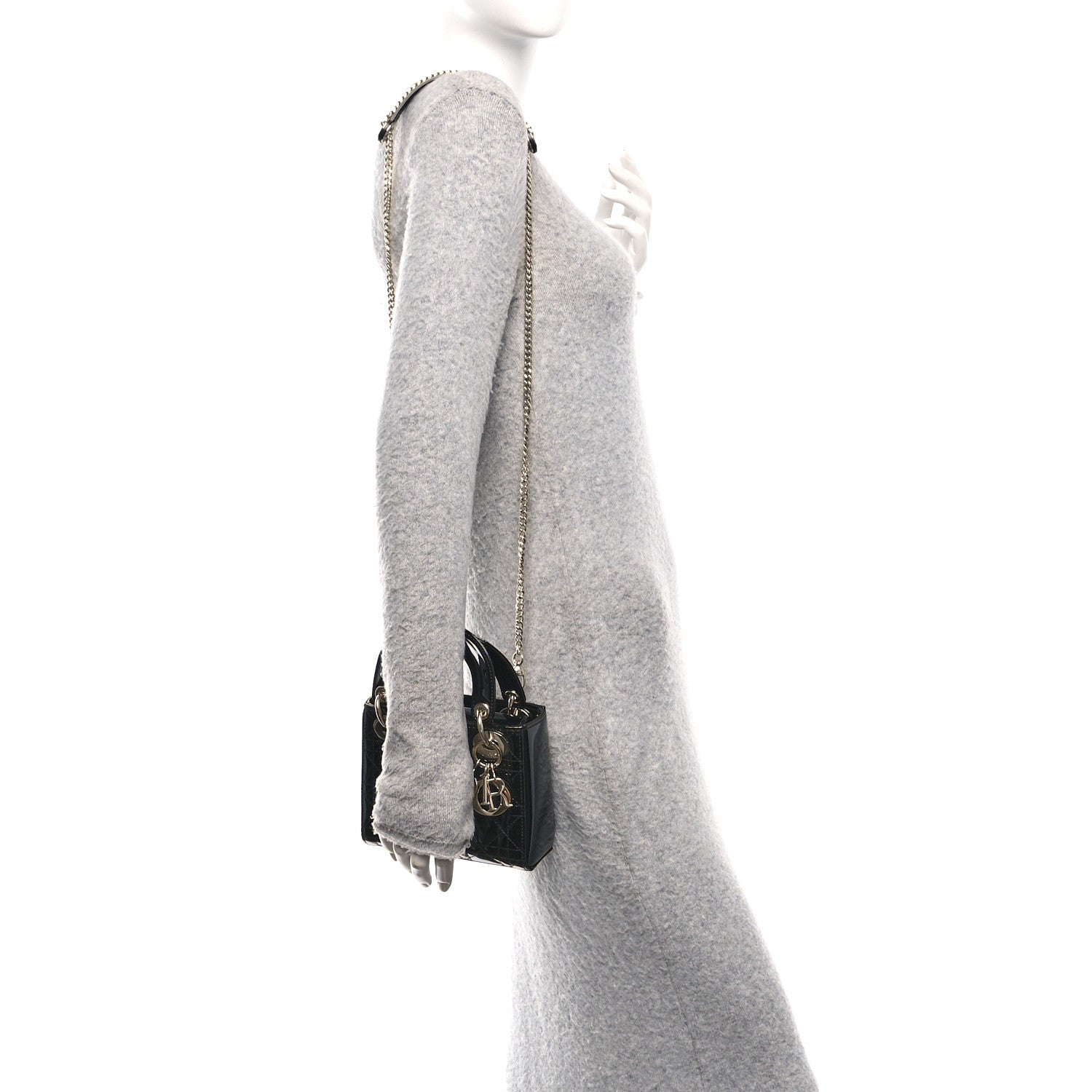 Christian Dior Patent Cannage Mini Lady Dior Black 2 of 11