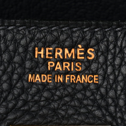 Hermes Taurillon Clemence Birkin 35 Bleu Indigo 6 of 13