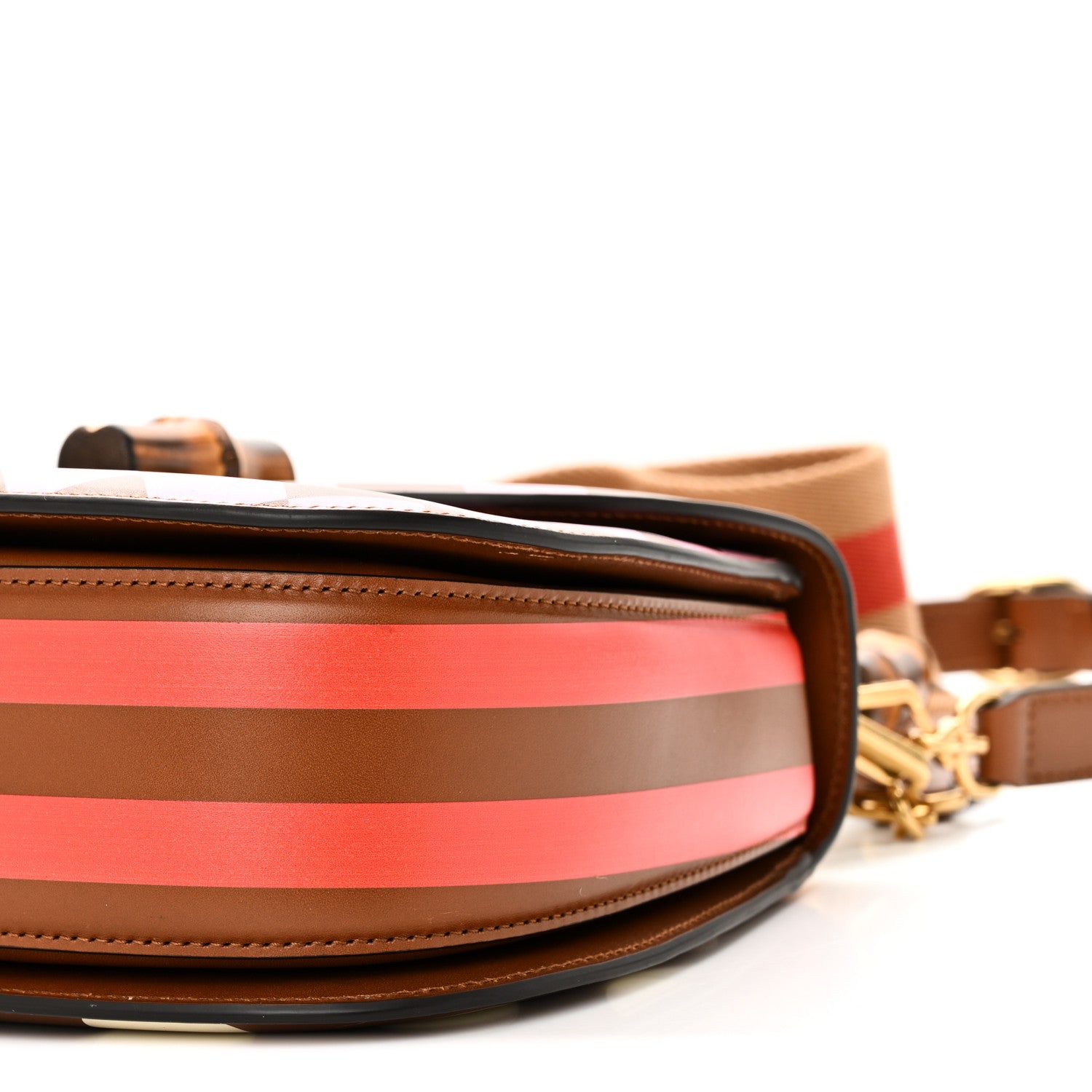 Gucci Calfskin Geometric Print Medium Bamboo 1947 Top Handle Bag Brown 10 of 10