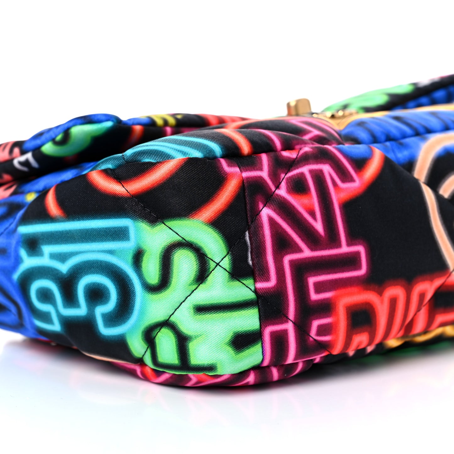 Fabric Printed Medium Chanel 19 Flap Black Multicolor