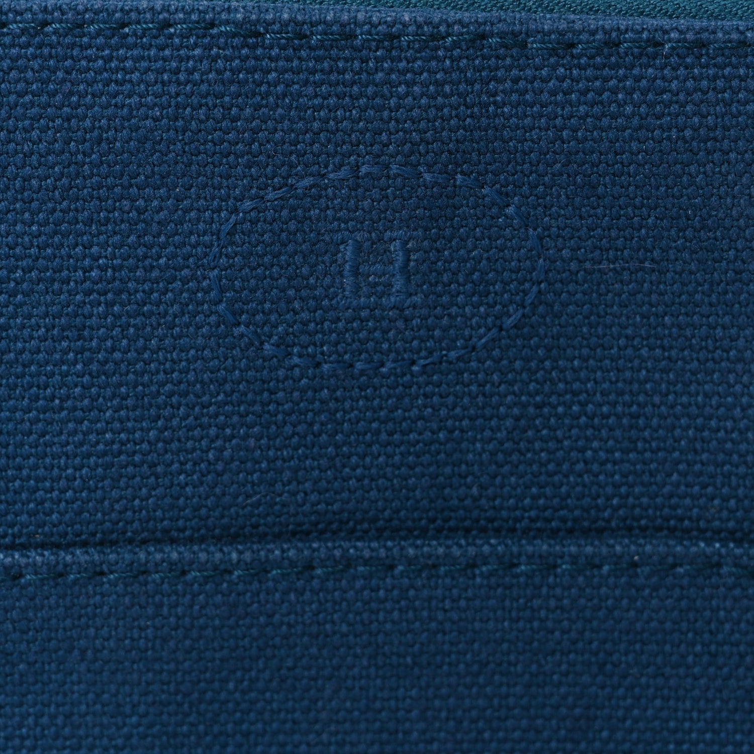 Hermes Cotton Canvas Mini Mini Bolide Travel Cosmetic Pouch Bleu De Prusse 6 of 8