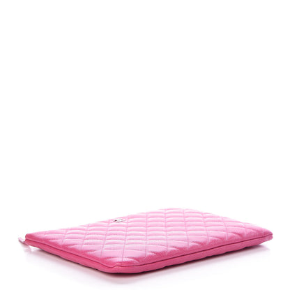 Chanel Caviar Quilted Medium Cosmetic Case Pink 4 of 12