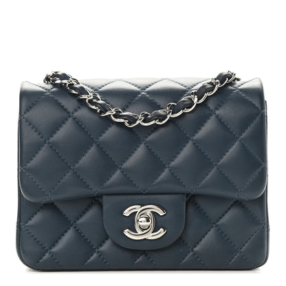 Chanel Lambskin Quilted Mini Square Flap Blue 1 of 9
