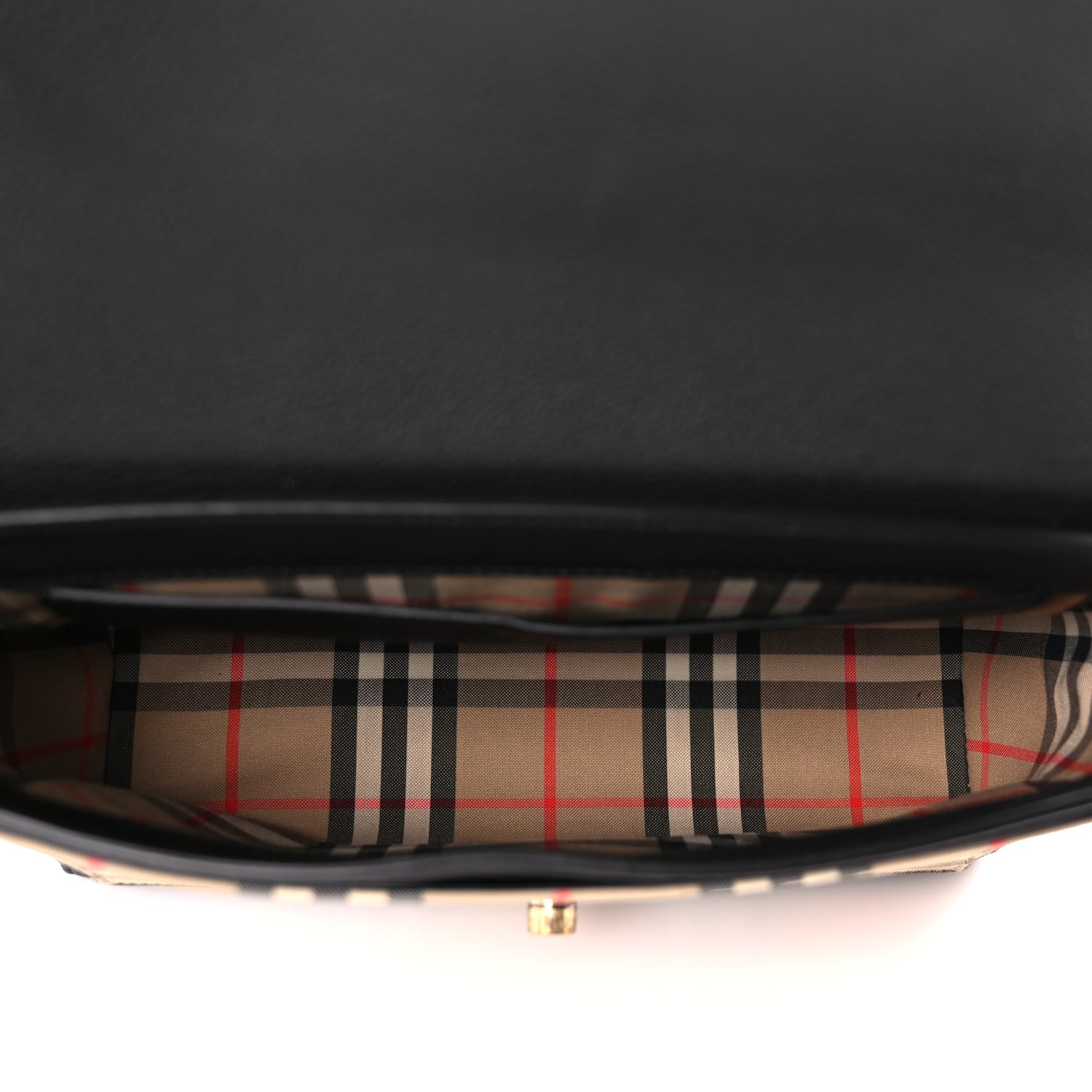 Burberry Coated Canvas Calfskin Vintage Check Medium Note Crossbody Bag Black 4 of 8