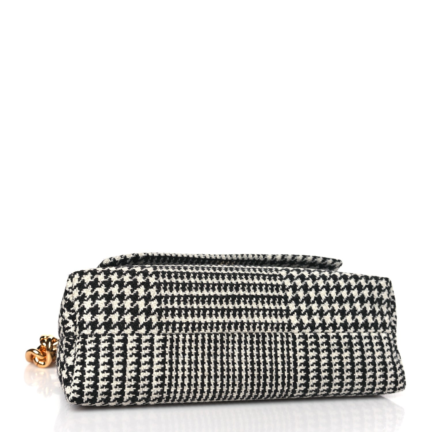 Tom Ford Houndstooth Mini Label Chain Shoulder Bag Black White 4 of 7