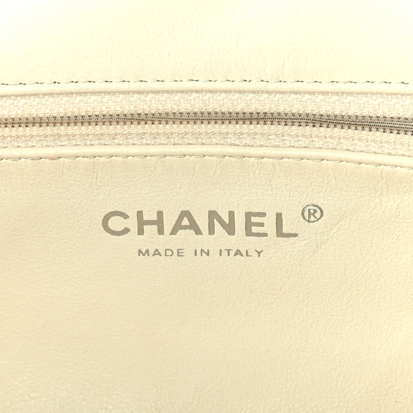 Lambskin Perforated Timeless Clutch White